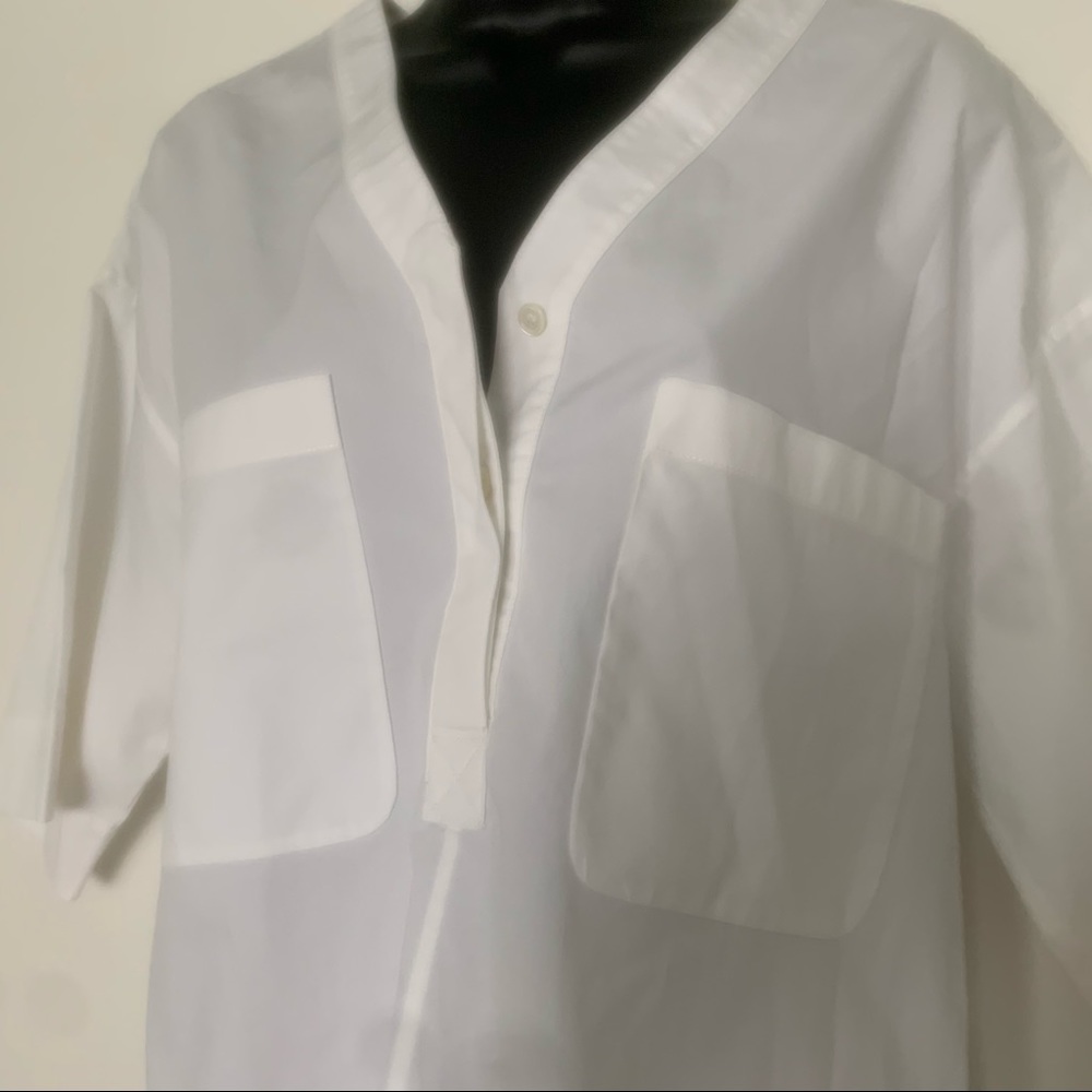 Theory Risatanee Top In Light Poplin - image 5